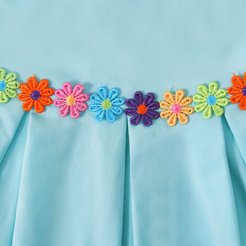 Lasteriided kevad- ja sügisstiilis Tüdrukute pikkade varrukatega ühevärviline kleit + pearätt, kaheosaline laste seelik_voghion.com