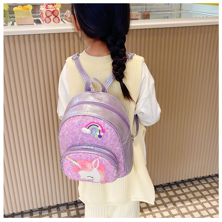 Children's bag cute baby schoolbag kindergarten 3 year old little girl sequined backpack girl stylish small backpack_voghion.com