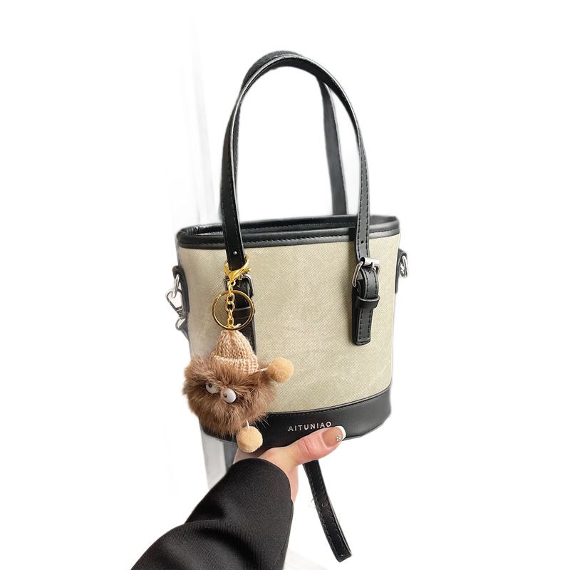 Borsa a tracolla versatile da pendolare, semplice, piccola, con motivo a blocchi di colore, per donna, autunno inverno 2025, nuova e di alta qualità._voghion.com