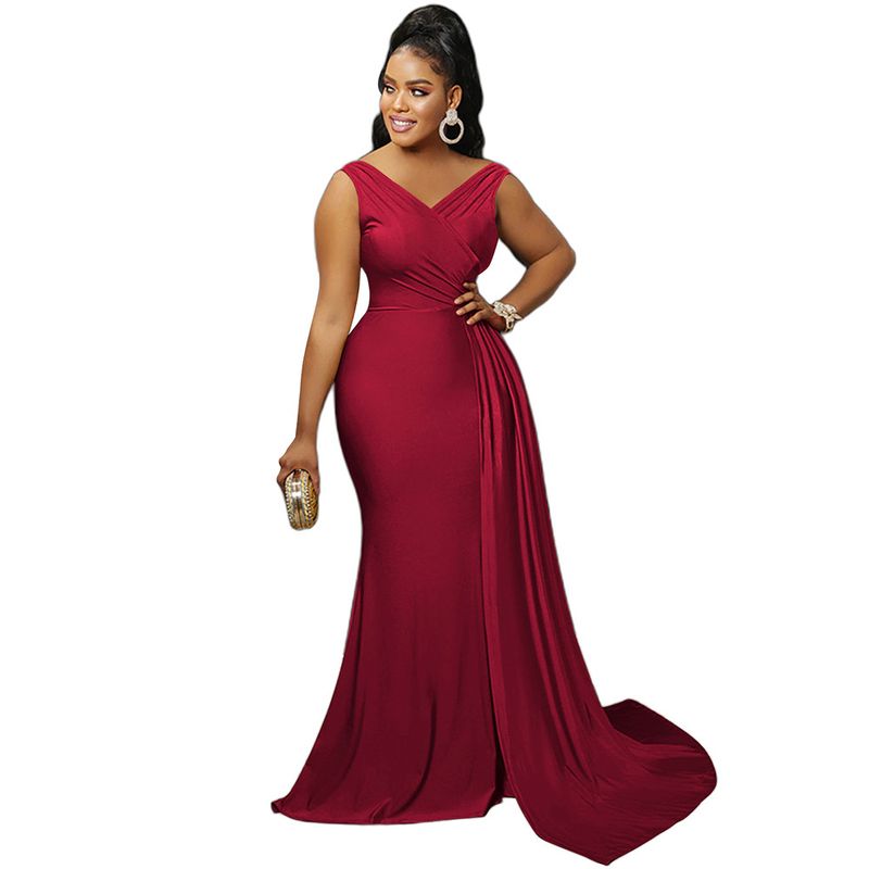 Women's Clothing Ball Gown Evening Dress Elegant Sexy Floor Length Dress Female_voghion.com