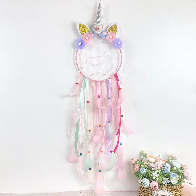 Unicorn Dream Catcher DIY Kit Handmade Cute Children's Room Decoration Export Hot Item_voghion.com