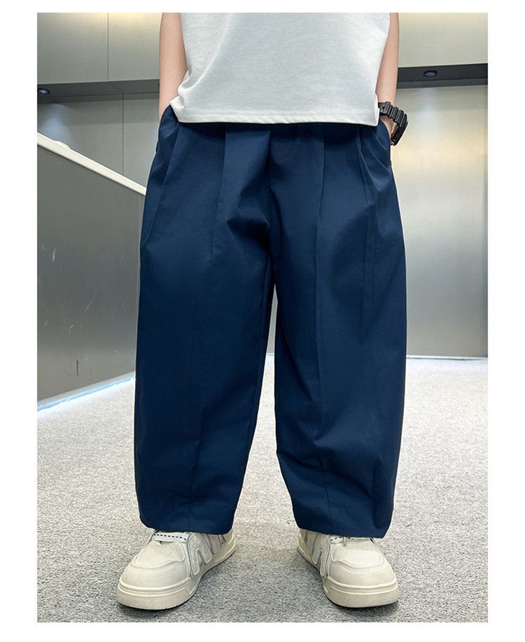 Kids’ Clothing Boys Summer Solid Color Anti Mosquito Pants New Style Medium And Large Children's Summer Children's Thin Trousers Boys Casual Pants_voghion.com