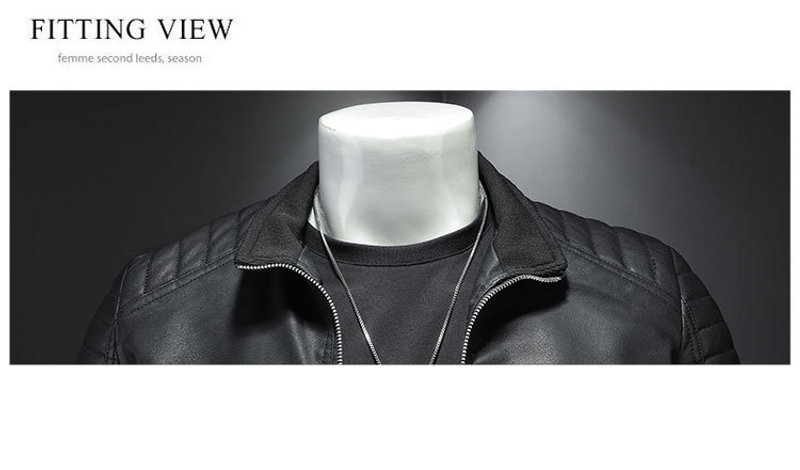 Men's Clothing Jacket Leather Jacket Slim Fit_voghion.com