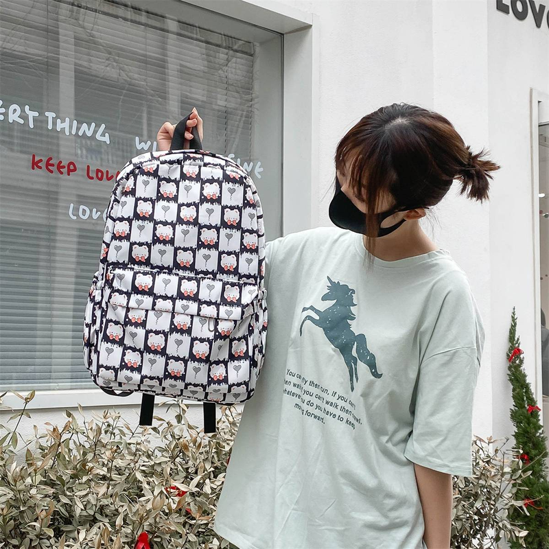 2024 New Backpack Set, Fashionable Cartoon Print Large Capacity Backpack with Matching Accessories_voghion.com