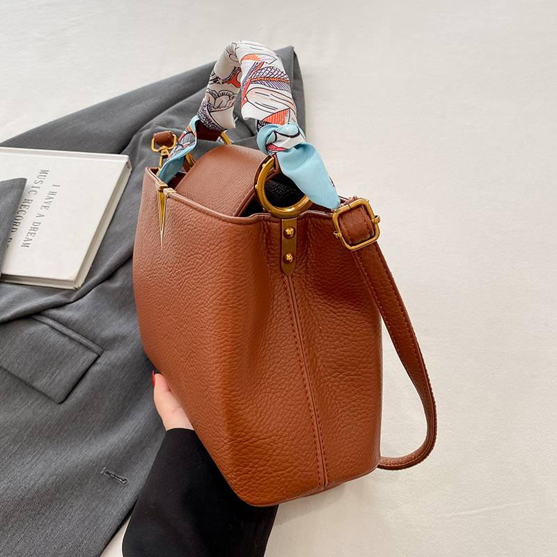 Borsa a mano alla moda da donna, monospalla, a tracolla, per lavoro, con sciarpa_voghion.com