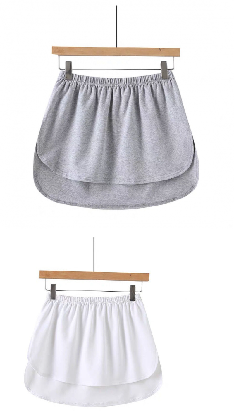 Detachable Women's Skirts Half Slips Stretch Shirt Irregular Tail Hem Inner Skirt Ladies Underdress Petticoat Underskirt_voghion.com