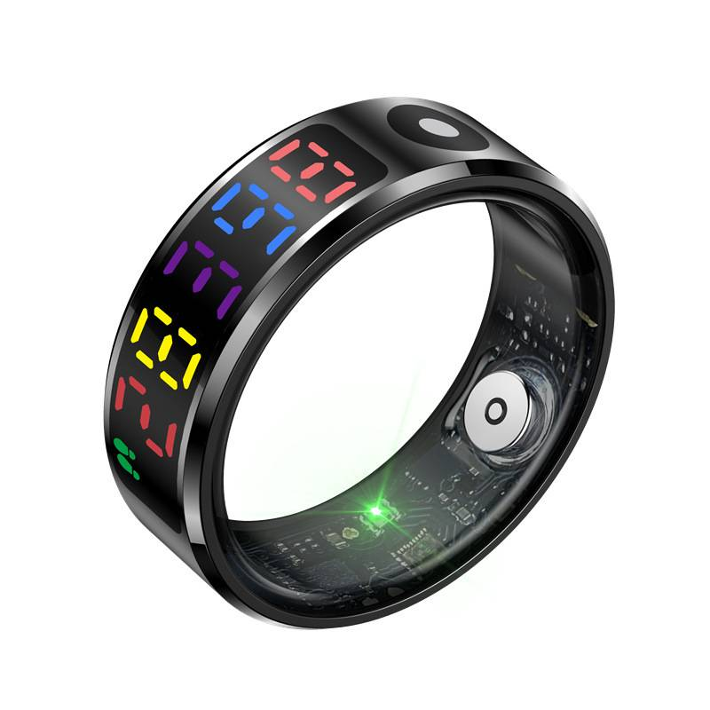 R12 Smart Ring Kleurenscherm Gezonde Ring Slaap Hartslag Bloedzuurstof Gezondheidsmonitoring Bluetooth_voghion.com