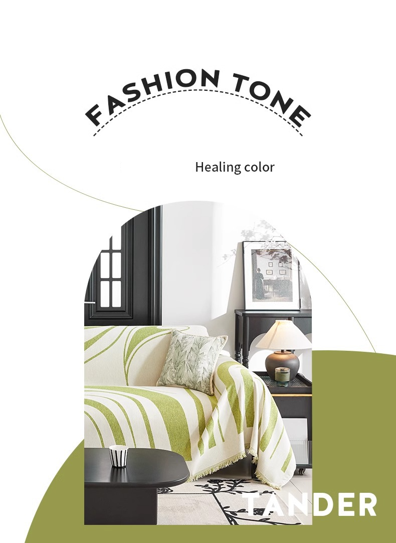Abstract Geometric Chenille Sofa Cover - Modern Thickened Slipcover (Non-Slip Full Coverage Premium Textured Fabric)_voghion.com