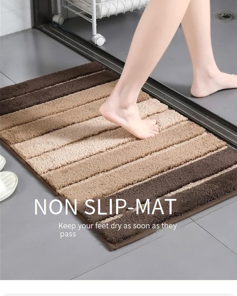 Ombre-Badezimmerteppich – super saugfähige und rutschfeste Bodenmatte für Badezimmer/Schlafzimmer/Eingangsbereich_voghion.com