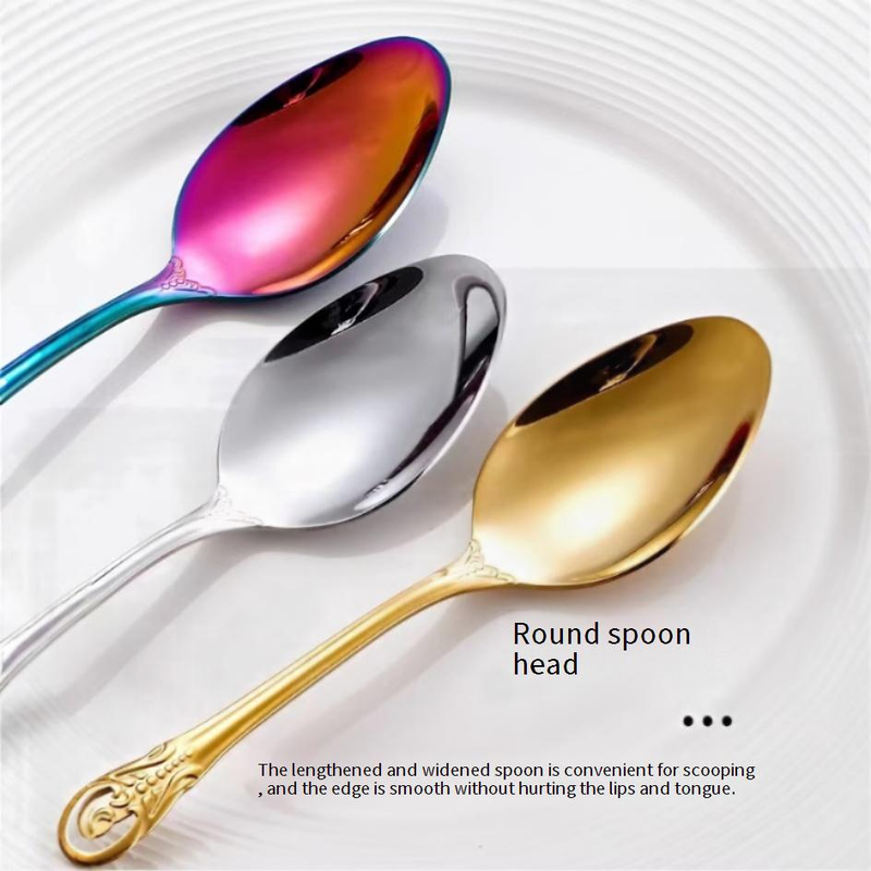 5-Piece Stainless Steel Cutlery Set – Elegant Embossed & Hollow-Out Design, Mirror-Polished Flatware For Wedding, Banquet & Luxury Dining_voghion.com