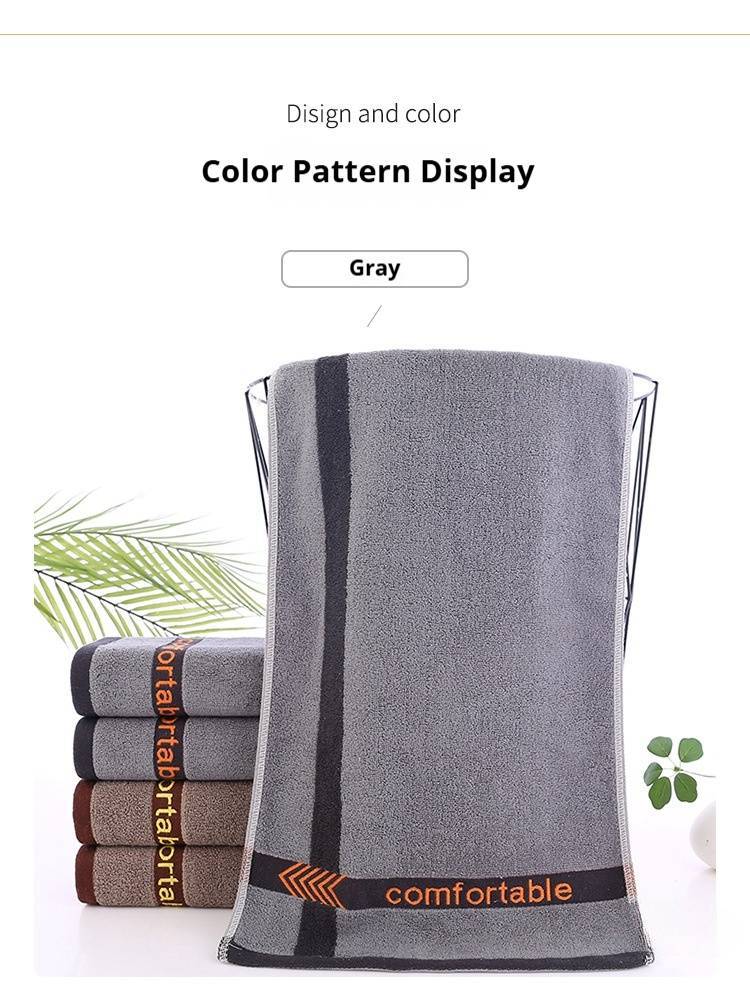 Zestaw ręczników bawełnianych – 32-warstwowe luksusowe ręczniki kąpielowe i do rąk, 34 x 74 cm i 34 x 34 cm, wzór żakardowy i w paski, do hoteli i siłowni (szary/brązowy)_voghion.com