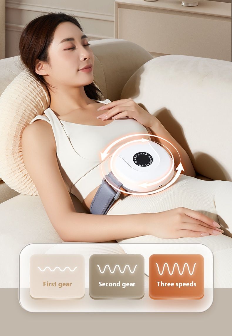 Ceinture de massage abdominale Bian Stone - Chauffage et vibration automatiques pour la digestion, la relaxation et l'amincissement_voghion.com