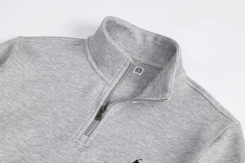 Herbst und Winter New Pony Standard Halbreißverschluss Pullover Reine Baumwolle Stehkragen Doppelseitig Gestrickt Vielseitig Pullover_voghion.com