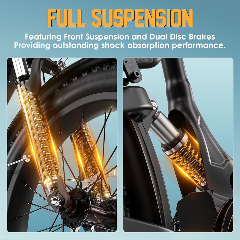 Tifgalop XC20 Electric Bike For Adults, 70NM 250W Motor, 48V 20AH Battery_voghion.com