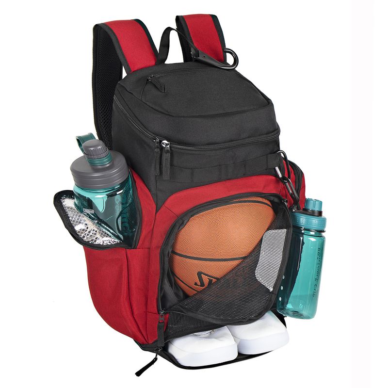Große Basketballtasche, Trainingsrucksack mit großer Kapazität, Reise-Computerrucksack für Herren, bietet Platz für Schuhe, mehrfarbige Schultasche_voghion.com