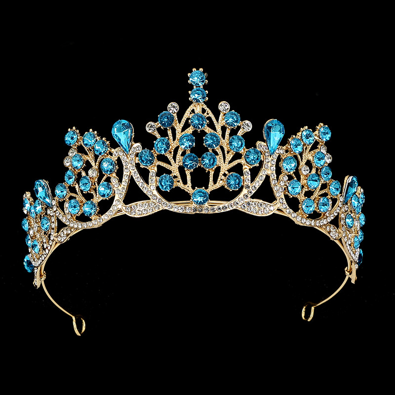 Gioielli da sposa transfrontalieri, accessori per matrimonio, fascia barocca, copricapo, corona di compleanno, corona da principessa in lega per matrimonio_voghion.com