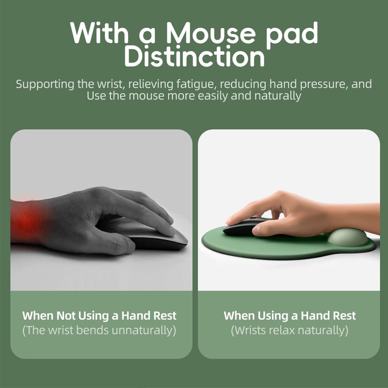Poggiapolsi antiscivolo morbido e confortevole, in silicone, per computer, mouse, PC e laptop_voghion.com
