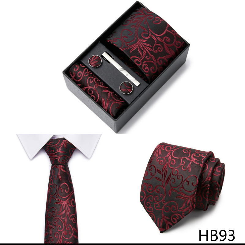 Business-Professioneller Anzug für Herren, blau gestreift, Geschenkbox, Polyester-Seide, 7,5 cm, Geschäftsgeschenk, neuer Stil_voghion.com