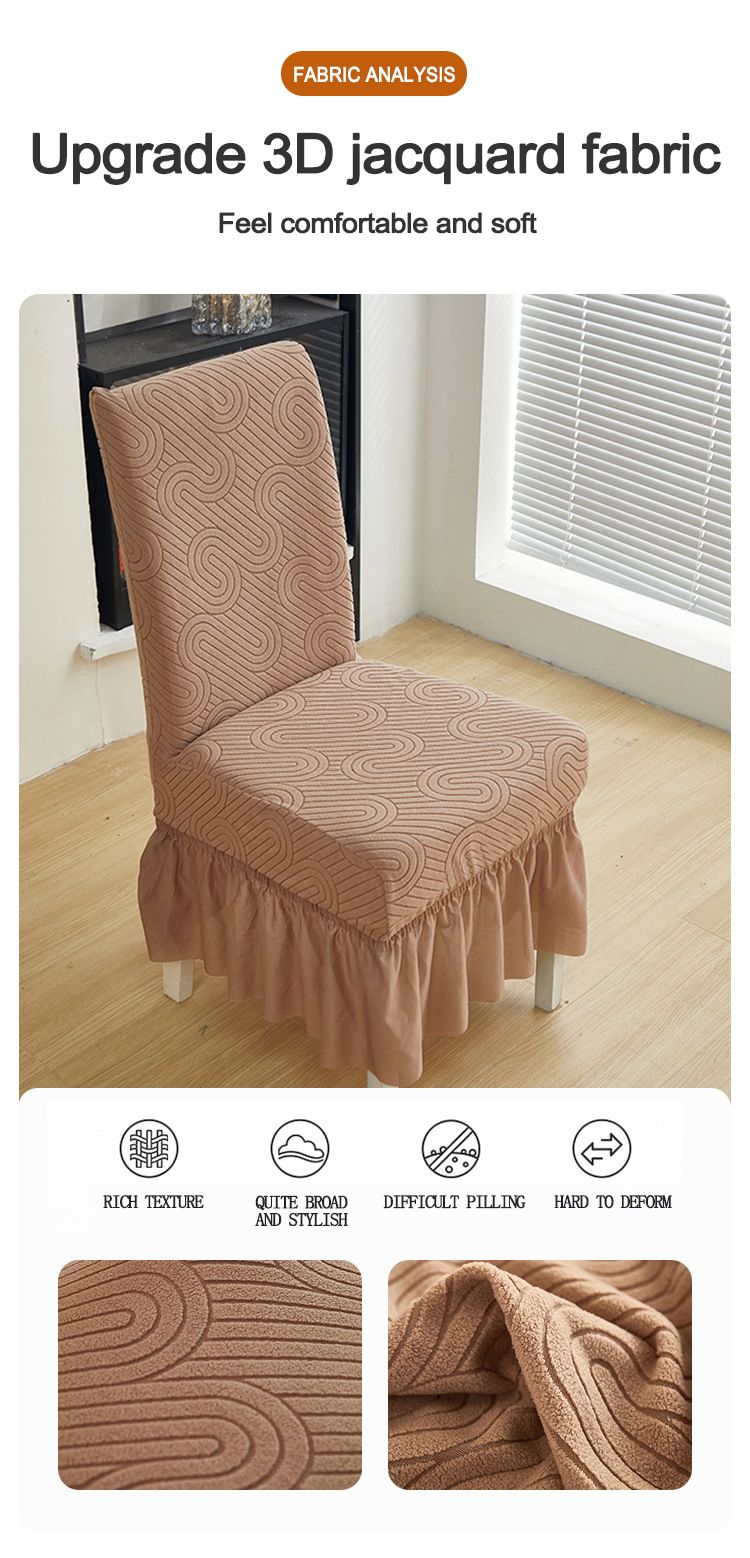 Coprisedie elastici e spessi – Coprisedie universali per sedie da pranzo, sedie da ufficio e sgabelli da bar con orlo a gonna (antiscivolo, 8 eleganti colori)_voghion.com