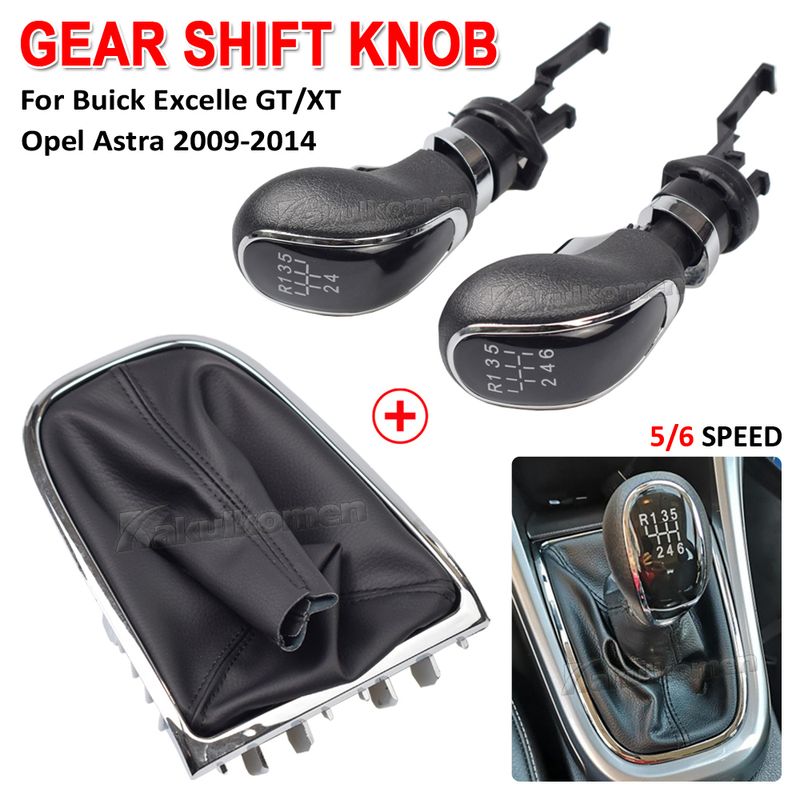 55565904 Per Buick Ee GT/XT ASTRA 2009-2014 Manuale 5 6 Marce Pomello Leva Cambio & Cuffia Set Pelle Nera_voghion.com