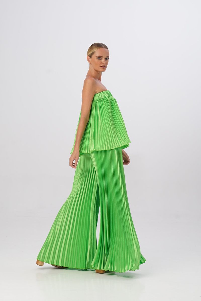Women's Clothing tube top big flared wide-leg trousers _voghion.com