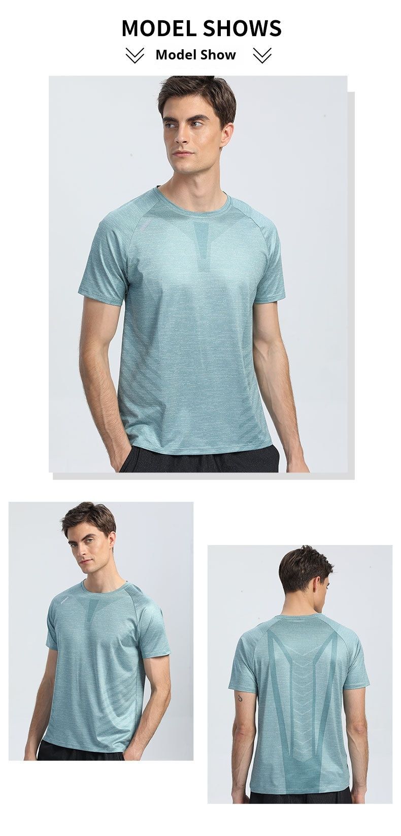 Bedrucktes, schweißableitendes, schnelltrocknendes T-Shirt für den Sommer für Herren, neuer Rundhalsausschnitt, elastisch, atmungsaktiv, kurzärmelig_voghion.com