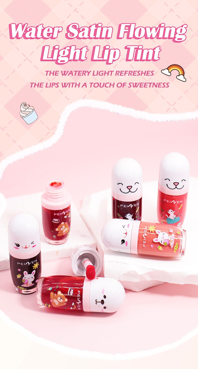 Brilho labial Penifen Batom aquarela Streamer à prova d'água Blush líquido hidratante à prova d'água Espelho à prova d'água Vidro Esmalte labial líquido_voghion.com