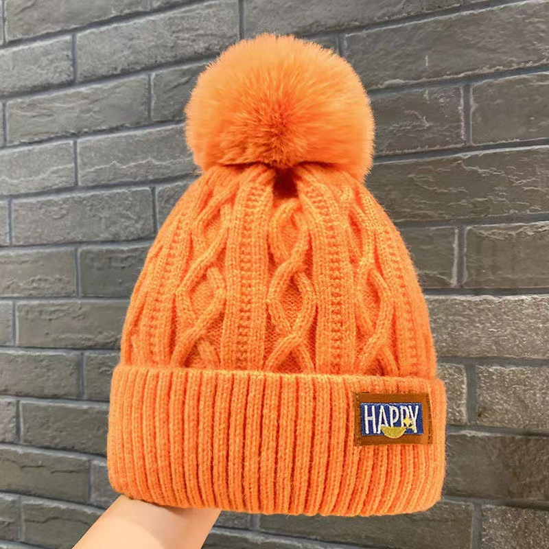 Winter new cashmere warm woolen hat cold hat fashion simple face small knitting_voghion.com
