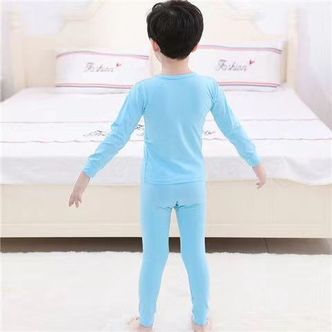 Conjunto de ropa interior de Lycra de algodón para niños y niñas, ropa de hogar para niños, ropa de otoño de algodón de Lycra, pantalones de otoño, conjunto de dos piezas_voghion.com