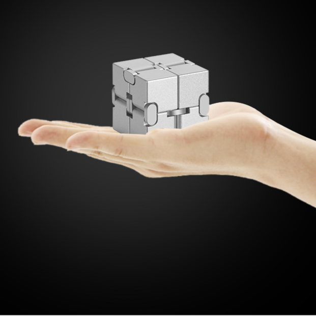 Rubik's Cube illimité en alliage d'aluminium, outil de décompression, jouet créatif, bloc de poche à rabat_voghion.com