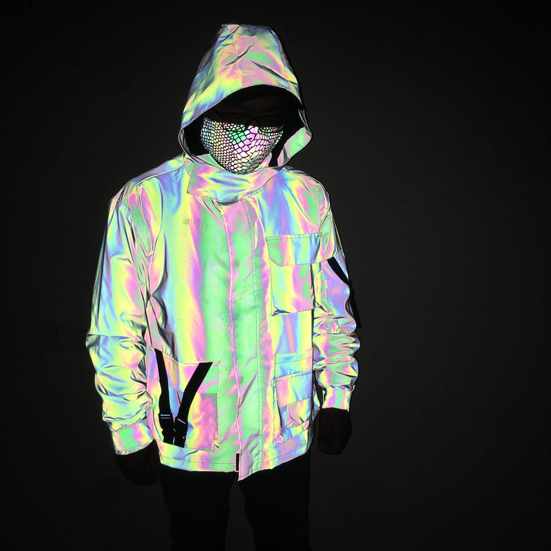 Men's Clothing Heavy duty reflective jacket for men outdoor tactical multi pocket workwear hooded jacket men's clothing_voghion.com