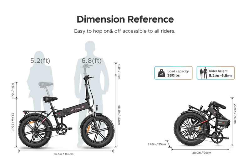 ENGWE EP-2 Boost Faltbares Elektrofahrrad 20'' 250W 48V 13Ah_voghion.com