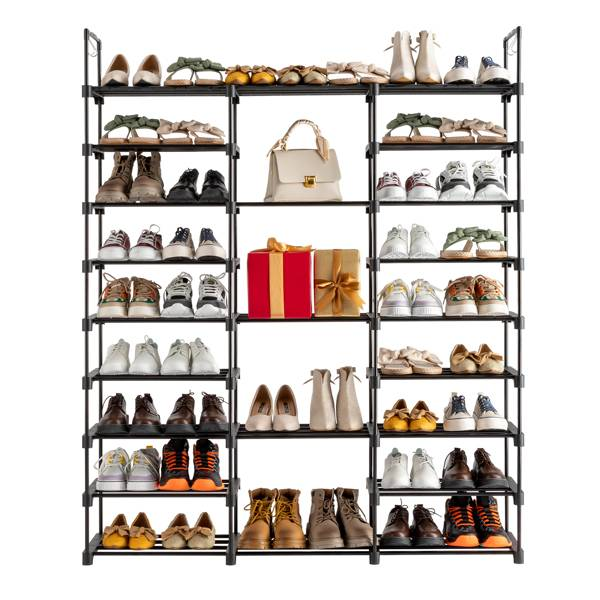 9 Tiers Shoe Rack Storage Organizer Shoe Shelf Organizer For Entryway Holds 50-55 Pairs Shoe, Stackable Shoe Cabinet Shoe Rack_voghion.com