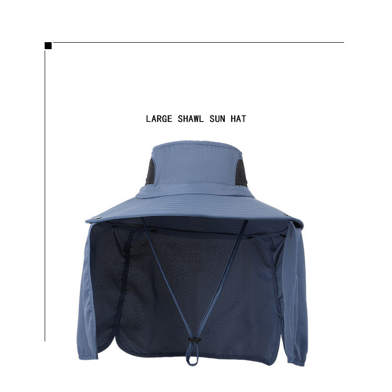 Sonnenhut mit vollständiger Abdeckung und Nackenklappe – LSF 50+ Schutz zum Angeln und Wandern – Atmungsaktives und staubdichtes Design_voghion.com