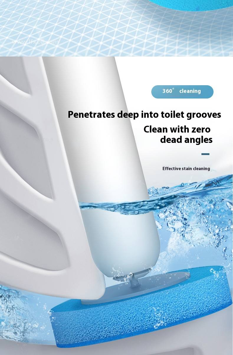 Disposable Toilet Brush Set – Wall-Mounted Hygienic Cleaning Kit With 16 Replaceable Heads (Ocean Scent, Long Handle, 360° Deep Cleaning)_voghion.com