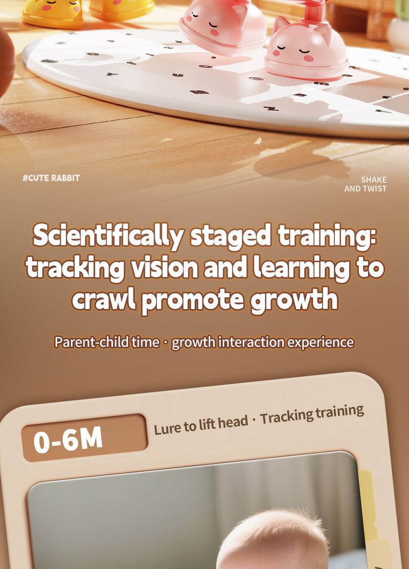 2025 Giocattoli Montessori per bambini, carini, cantanti e danzanti, a forma di coniglio elettrico, per neonati da 0 a 3 anni, giocattoli educativi per gattonare_voghion.com