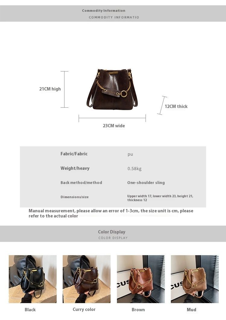 Borsa, borsa a tracolla multifunzionale in morbida pelle da donna, stile pigro, borsa a secchiello con tracolla diagonale_voghion.com