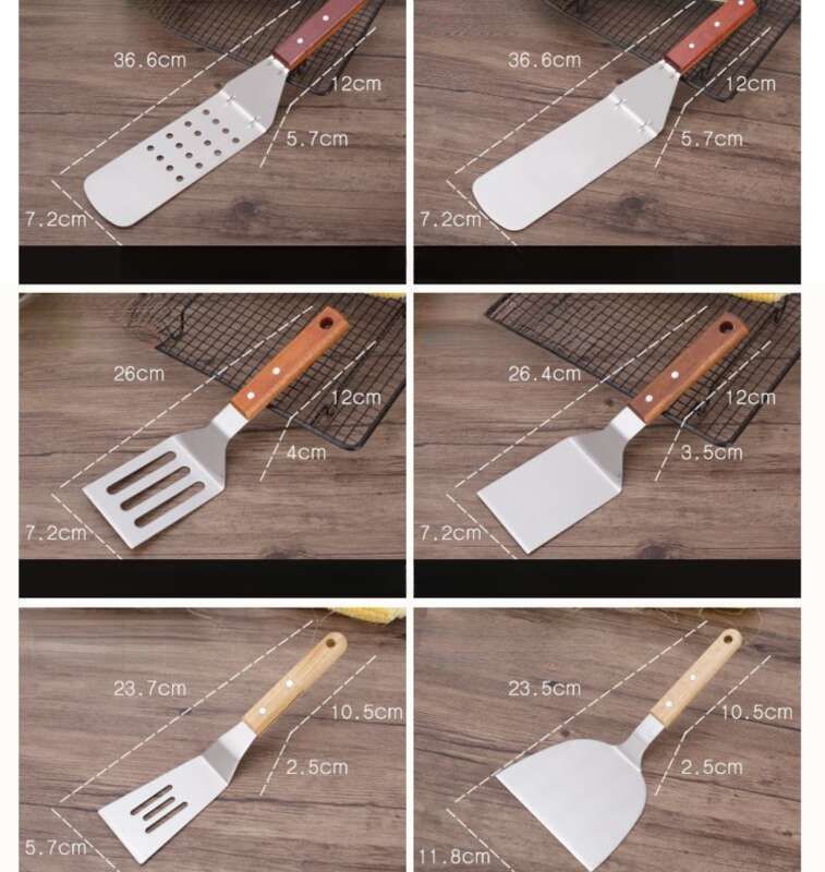 Madlavning af jernplade grillet rustfrit stålbøf med stegning, gribende pandekager, en pandekage grillet fisk og en is_voghion.com