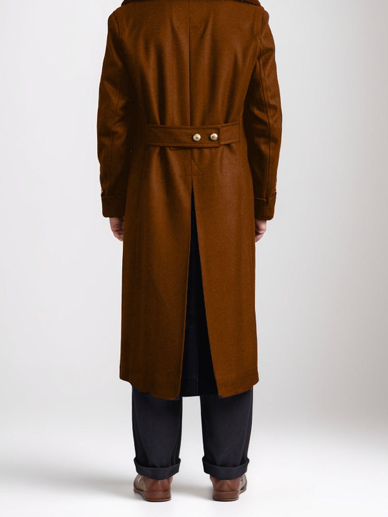 Herren-Wollmantel Herbst/Winter 2024, extra lang, europäischer und amerikanischer Stil, modischer Overknee-Mantel_voghion.com