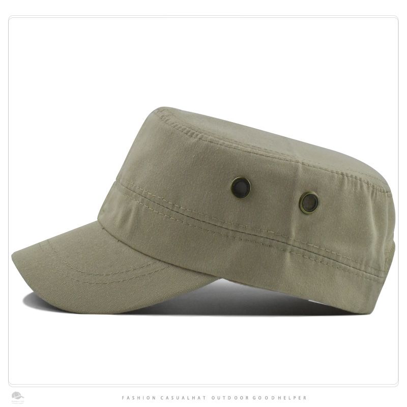 Plochý cylindr pro muže a ženy, krátký cylindr, vojenský klobouk, jednobarevná světlá deska, baseballová čepice, venkovní kšiltovka, ležérní čepice_voghion.com