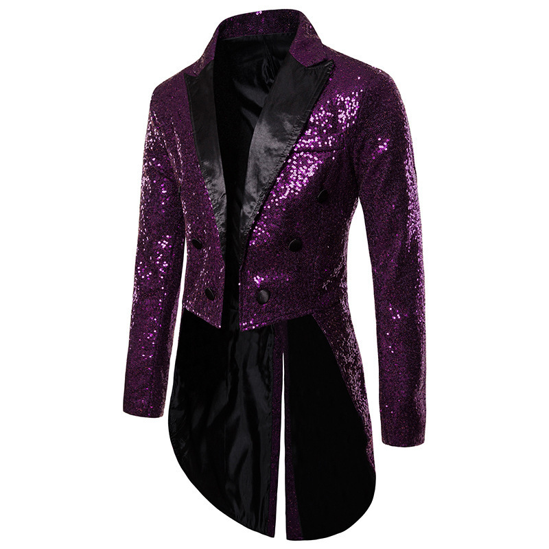 CT 2025 Anzug Smoking Bankett Nachtclub Performance Pailletten Modedesign Herrenjacke_voghion.com