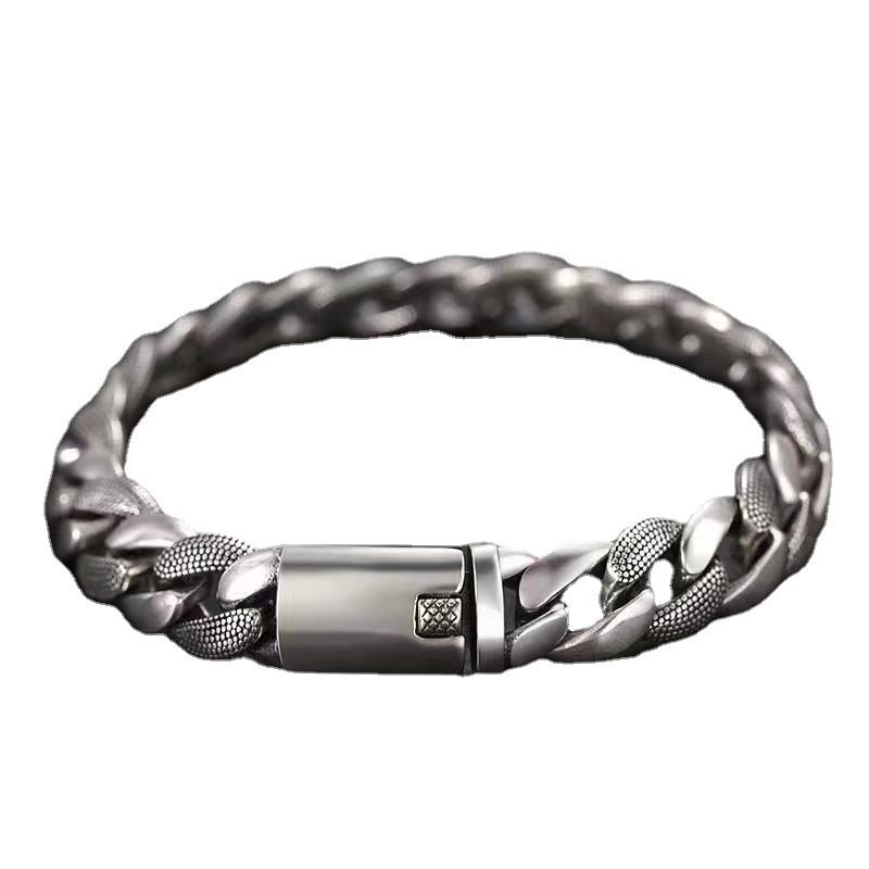 Papas Cuban Bracelet Grobes Herren-Trendy und dominantes Nischendesign Punk-Mode-Hip-Hop-Accessoires_voghion.com