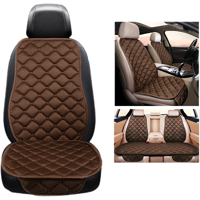 Autoabdeckungsschutz Universal Winter Warm Auto Rücksitzschutzbezüge Rückenkissen Dreiteilig_voghion.com