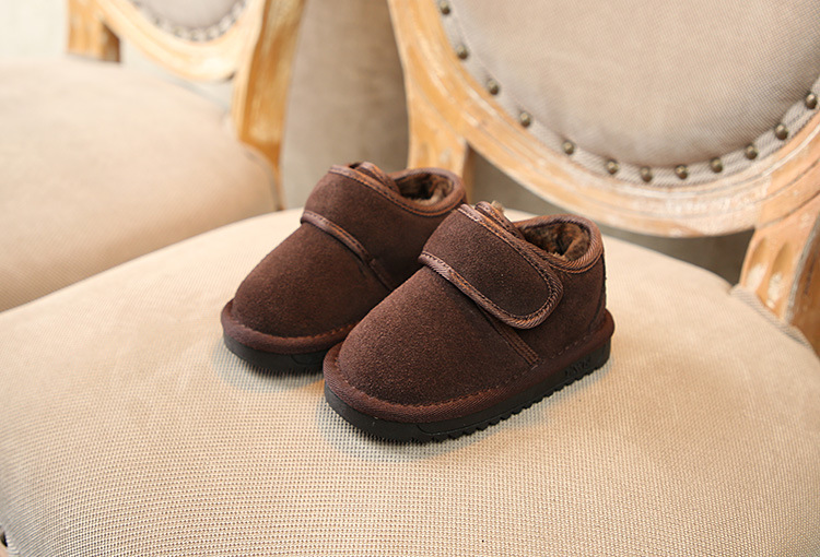 Children's shoes winter baby cotton shoes Korean version children's genuine leather snow boots Korean version thickened_voghion.com