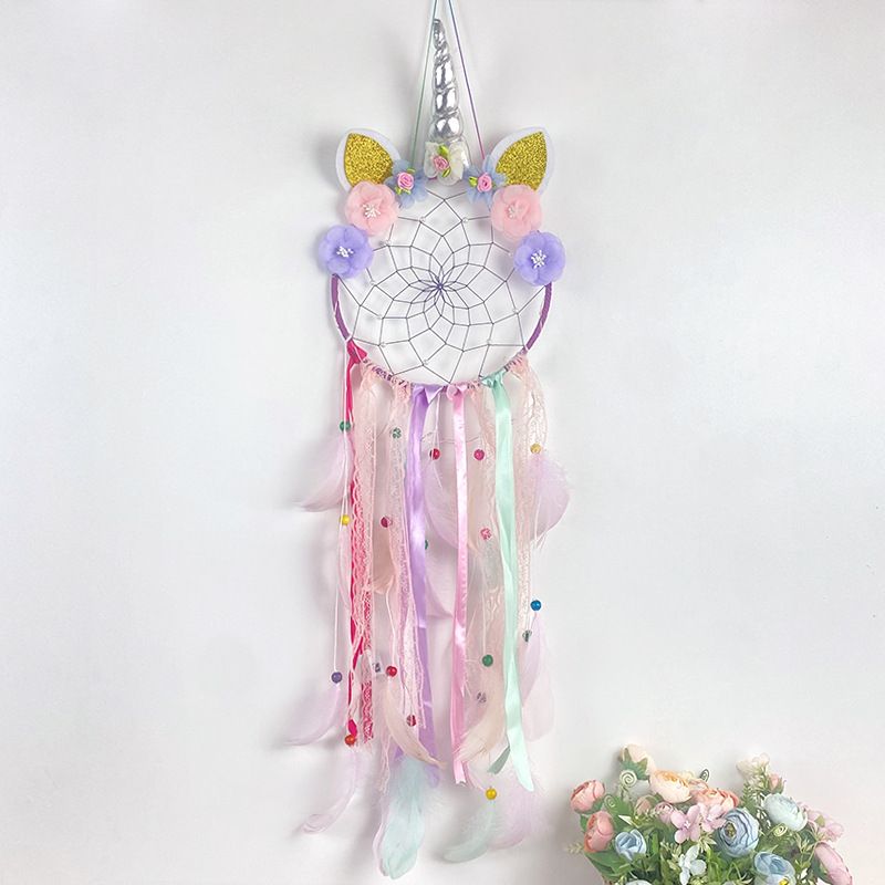 Unicorn Dream Catcher DIY Kit Handmade Cute Children's Room Decoration Export Hot Item_voghion.com