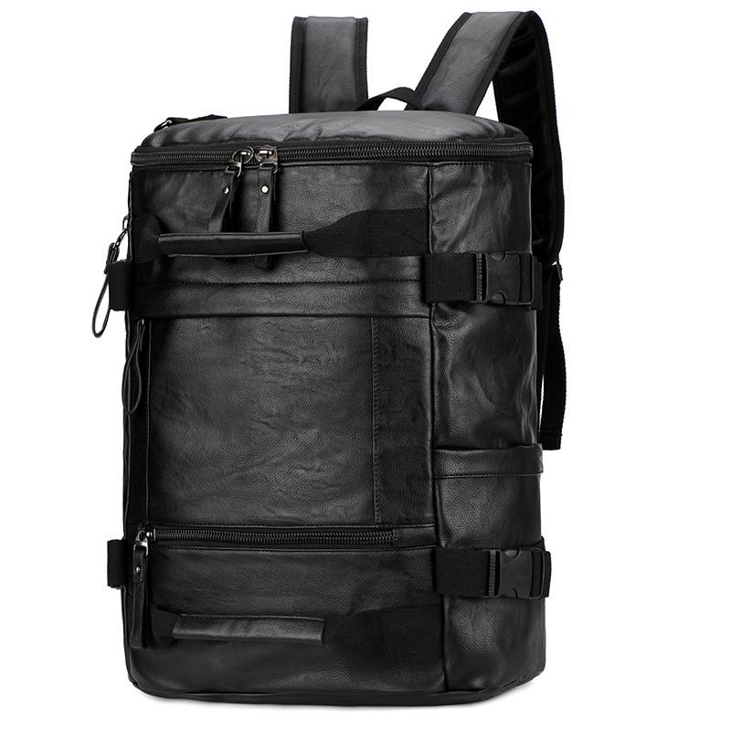 LazyZoom Men's 2025 New Backpack Travel Large Capacity Hiking Leather Bag For Men_voghion.com