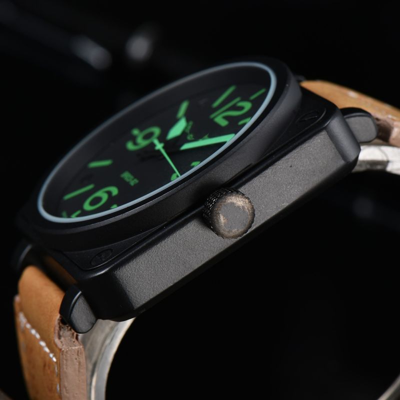 Product Micro Men's Fashion B Square 3-Needle Fully Automatic Mechanical Tape Watch_voghion.com