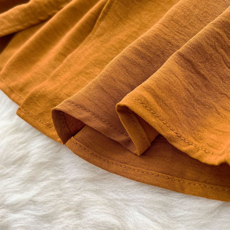 Women's Clothing Light Mature Style Casual Tie Waist Long Sleeve Single Breasted Shirt High Waist Wide Leg Straight Pants Loose Feeling Two Piece Set_voghion.com