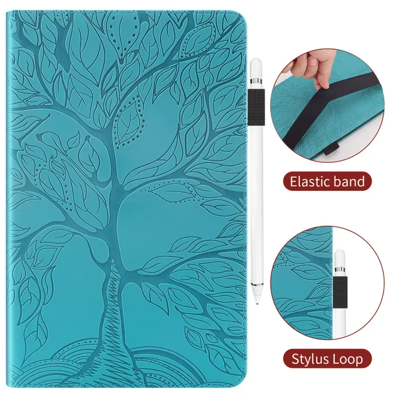 Tablet Case For Xiaomi Redmi Pad SE 11 Inches 2023 3D Tree Embossed Business Wallet PU Leather Cover For Redmi Pad Se 11" Funda_voghion.com