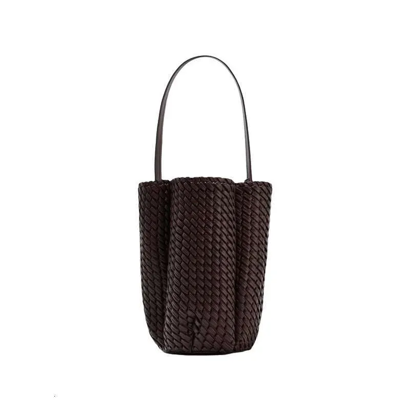 Borsa a secchiello intrecciata, nuova, alla moda, casual, da donna, a tracolla, di grande capacità_voghion.com